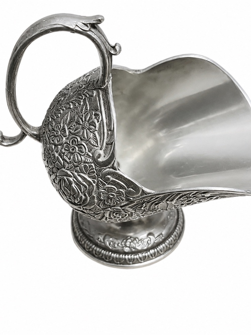 Vintage Elegance EP Zinc Alloy Decorative Basket / Sugar Bowl with Handle